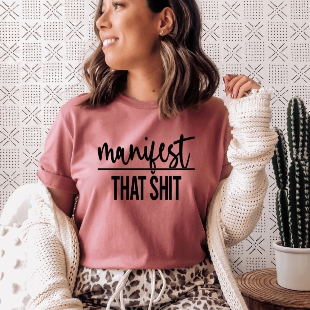 Bella Canvas “Manifest” Cute Graphic Tshirt